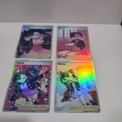 Lot of 4 Custom holo Marnie Trainer Pokemon Trading Card sleeved & top loaded - Image 3