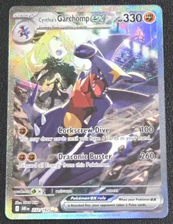 Pokemon TCG Destined Rivals Cynthia's Garchomp EX Card | SIR Holo #232/182 - Image 1