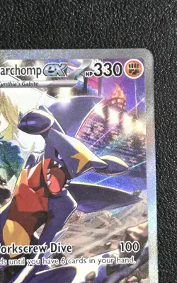 Pokemon TCG Destined Rivals Cynthia's Garchomp EX Card | SIR Holo #232/182 - Image 3