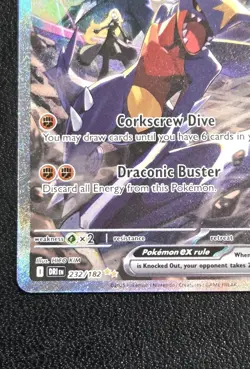 Pokemon TCG Destined Rivals Cynthia's Garchomp EX Card | SIR Holo #232/182 - Image 4