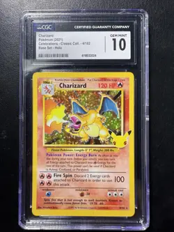 Pokemon Charizard 4/102 Celebrations Classic Collection Base Set Holo CGC 10 - Image 3