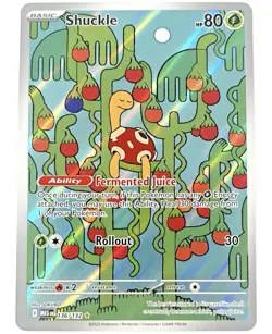 Shuckle 136/132 Me01: Mega Evolution Holo Illustration Rare Pokemon TCG Card - Image 1