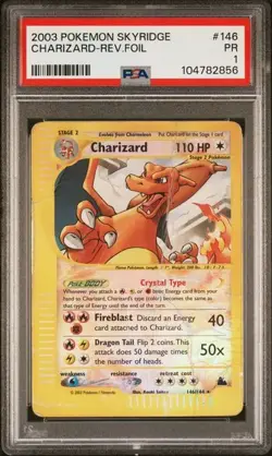 Pokemon Charizard 2003 Skyridge #146 Rev. Foil PSA 1 - Image 1