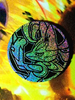 Pokemon - Mega Lucario Jumbo Coin - Silver Rainbow Sparkle Holo - Image 1