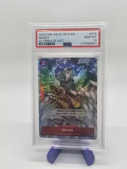 2025 One Piece Royal Blood OP10-016 Monet Alt Art PSA 10 Gem Mint - Image 1