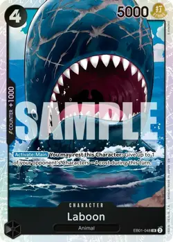 NM-Mint, English One Piece Laboon (Reprint) - EB01-048 - SR - Foil Premium Boost - Image 1
