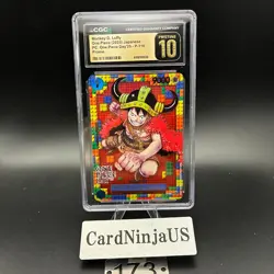 CGC PRISTINE 10 Luffy P-110 ONE PIECE Premium Card Collection ONE PIECE DAY 25 - Image 1