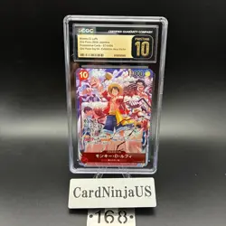 CGC PRISTINE 10 Monkey D Luffy ST10-006 Promo Full Art 168 ONE PIECE DAY 2024 - Image 1