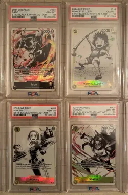 One Piece ST13 Black & White COMPLETE Sequential Set PSA 10 Luffy Sabo Ace ENG - Image 3