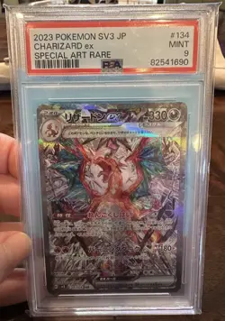 CHARIZARD EX PSA 9 SAR #134/108 SV3 RULER OF BLACK FLAME JP 2023 POKEMON CARD - Image 1