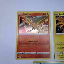 Articuno, Zapdos, Moltres Cosmos Holo 3 CARD SET 021/172 036/195 48/185 NM SWIRL - Image 3