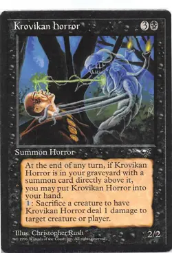 Krovikan Horror *Rare* Magic MtG x1 Alliances HP - Image 1