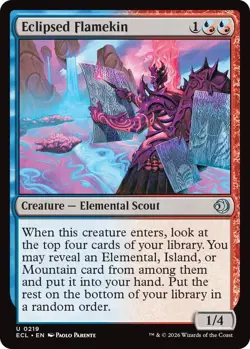 x2 Eclipsed Flamekin (U) #219 Lorwyn Eclipsed MTG NM - Image 1