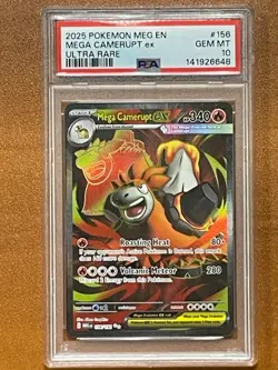 GEM MINT PSA 10 Mega Evolution Mega Camerupt ex 156/132 Holo Ultra Rare Pokemon - Image 1