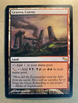 MTG 1x Graven Cairns # 272 Shadowmoor Modern Magic the Gathering Card x1 NM - Image 1