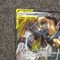 Pokemon Lucario and Melmetal GX SM Unbroken Bonds Card 120/214 Tag Team - Image 4