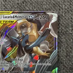 Pokemon Lucario and Melmetal GX SM Unbroken Bonds Card 120/214 Tag Team - Image 5