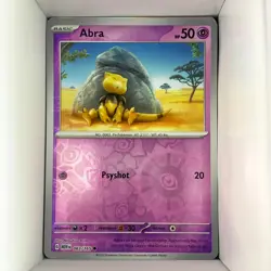 Abra 063/165 Pokemon Card 151 Reverse Holo English - Image 1