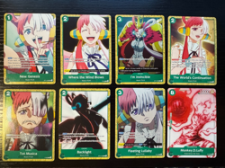 One Piece Card Game Uta & Luffy promo cards - 8 cards lot - Image 1