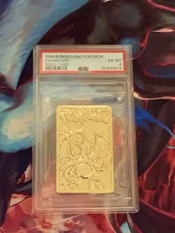 1999 Burger King Pokemon 23K Gold-Plated Cards CHARIZARD #06 PSA 6 EX-MT RARE - Image 3