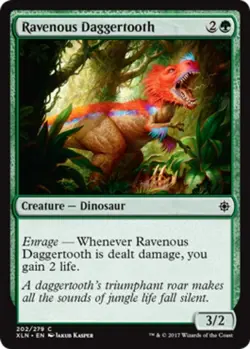 1 x Ravenous Daggertooth - Foil - Ixalan - Light Play - MTG - Image 1