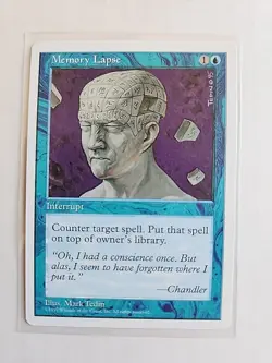 Memory Lapse - Fifth Edition 5th - LP - MTG Magic - Common - Blue Interrupt - Image 1