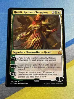Magic the Gathering MTG Rivals of Ixalan HUATLI, RADIANT CHAMPION - Image 1