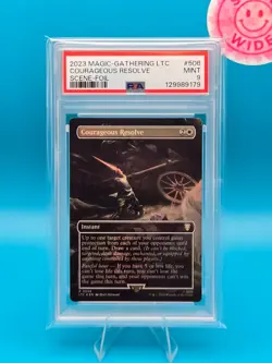 PSA 9 - 2023 MAGIC THE GATHERING LTC, COURAGEOUS RESOLVE SCENE-FOIL - Image 1