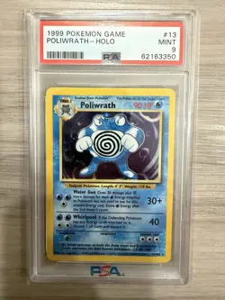 1999 Pokemon Poliwrath PSA 9 Mint Holo #13 - Image 1