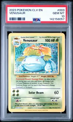 Pokemon Classic Collection Venusaur Holo CLV 003/034 PSA 10 - Image 1