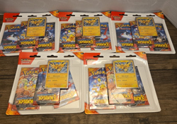 5x 3-Pack Blister Lot Of Pokemon TCG Scarlet & Violet Surging Sparks Zapdos - Image 1