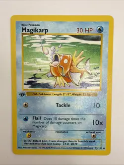 Magikarp 35/102 Base Set 1st Edition Regular Rare Vintage Pokemon Card - Image 3