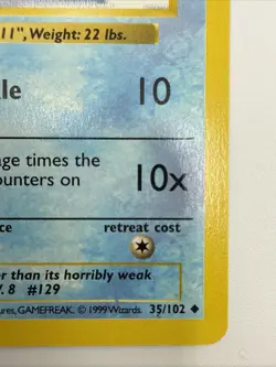 Magikarp 35/102 Base Set 1st Edition Regular Rare Vintage Pokemon Card - Image 5