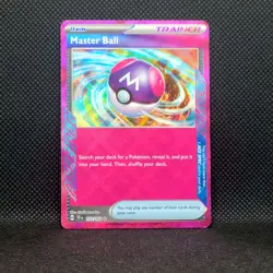Prism Holo - Master Ball 153/162 Pokemon Temporal Forces Pokemon Scarlet Violet - Image 1