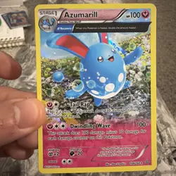 Pokemon TCG Azumarill Primal Clash 104/160 Reverse Holo Rare LP EXCELLENT - Image 1