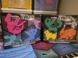 Pokemon Evolving Skies Sword & Shield Elite Trainer Box Set of 2 Both Sealed ETB - Image 1