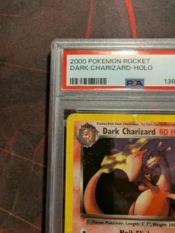 PSA 1 Dark Charizard 4/82 Holo Foil Rare Team Rocket 2000 Pokemon WoTC PR - Image 2