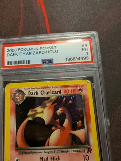 PSA 1 Dark Charizard 4/82 Holo Foil Rare Team Rocket 2000 Pokemon WoTC PR - Image 3
