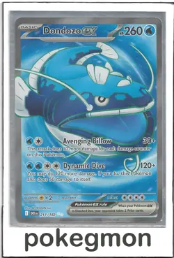 Pokemon Scarlet & Violet Destin Rivals Dondozo EX Ultra Rare 211/182- NM - Image 1