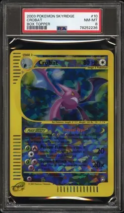 Pokemon Crobat 2003 Skyridge Box Topper #10 PSA 8 - Image 1