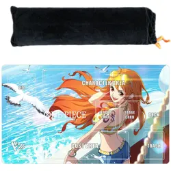 Nami One Piece Playmat With Zones TCG Card Game OPCG Play Mat + Bag _hy4 - Image 1