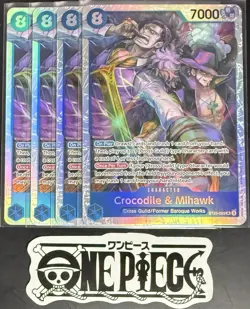 4x One Piece ST25-003 SR Crocodile & Mihawk- English - Foil - Playset - TCG-NM/M - Image 1