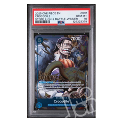 One Piece Card Crocodile P-082 Promo Store 2 On 2 Battle Winner ENG - PSA 10 - Image 1