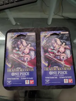 (2) PACKS ! One Piece OP14 EB04 The Azure Sea's Seven Sleeved Booster Lot Of 2 - Image 1