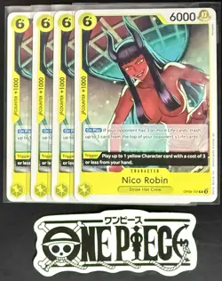 4x One Piece OP09-107 R Nico Robin - English - Regular - Play Set - LD01 - NM/M - Image 1