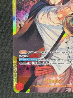ONE PIECE CARD (OP01-120) Shanks V.1 SEC NEAR MINT (PRB01) - Image 5
