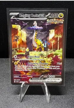Pokemon TCG Raging Bolt EX Scarlet & Violet Temporal Forces 196/162 Holo Card - Image 1