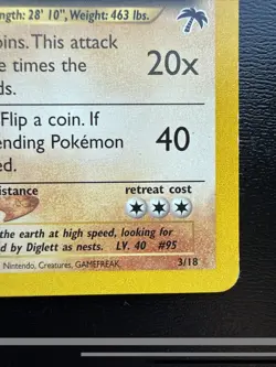 FREE SHIPPING Pokemon TCG Onix Card Southern Islands, Regular 3/18 Vintage - Image 4