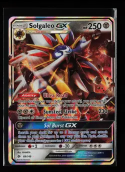 Solgaleo GX 89/149 Ultra Rare Holo SM Base Set Pokemon Card - Image 1