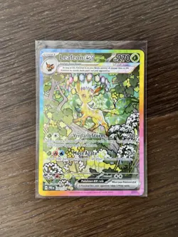 Pokemon Leafeon EX 144/131 SIR from Prismatic Evolutions + 5 Additional Cards - Image 1